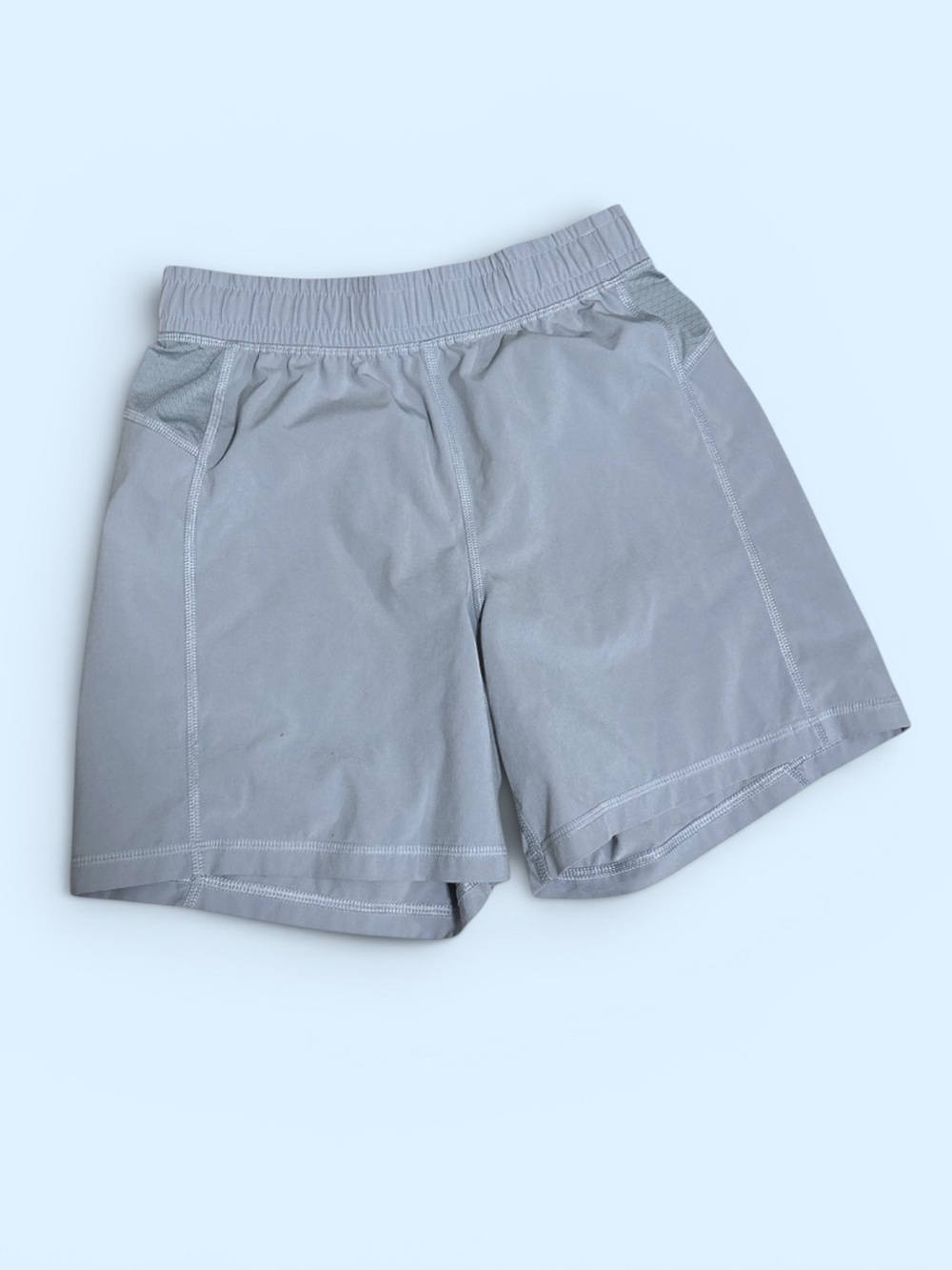 IVIVVA (10) Lt Grey Athletic Drawstring Shorts Running Mesh Lululemon Youth